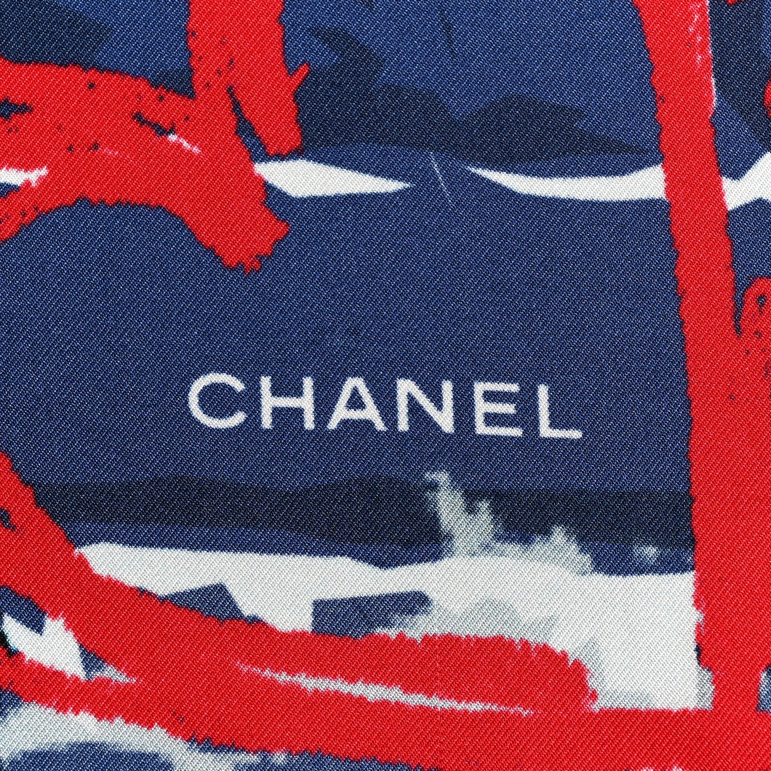 Chanel Silk Graffiti Scarf Multicolor 4 of 4