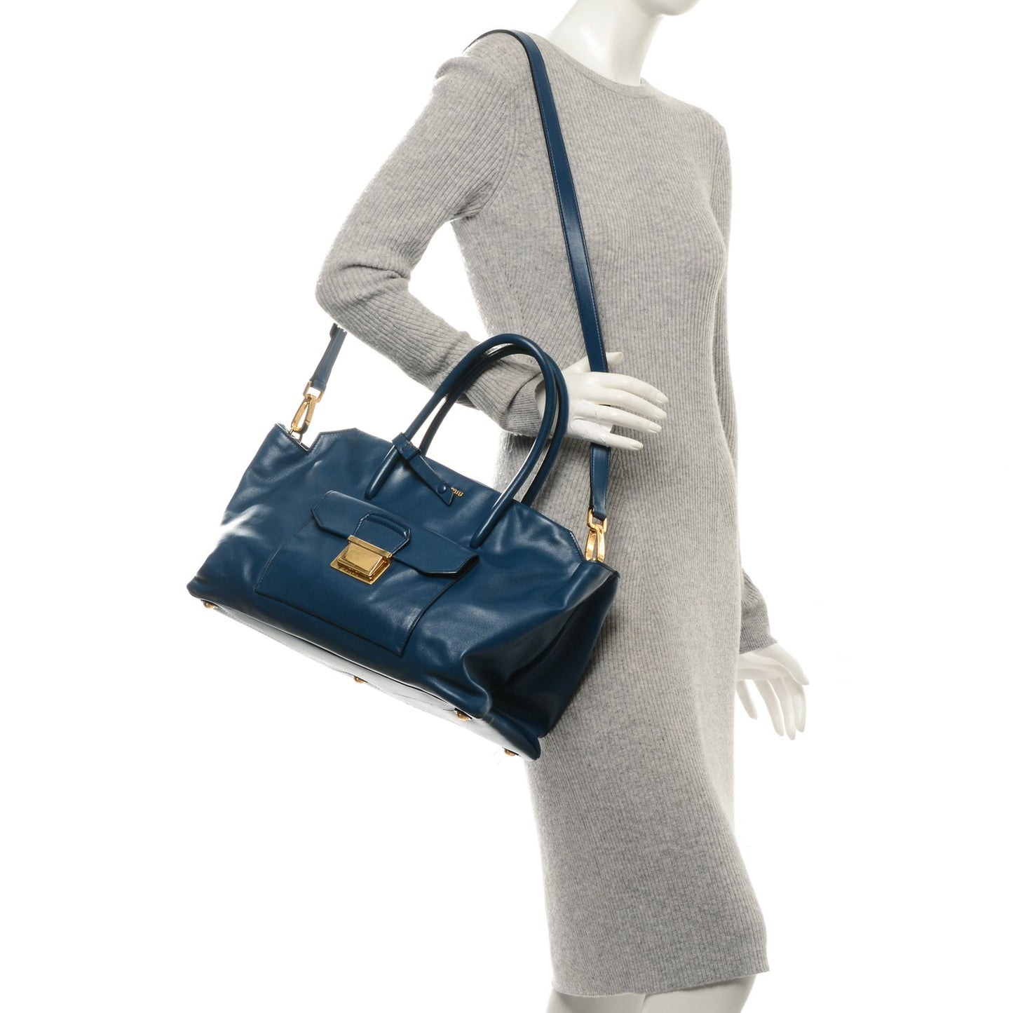 Vitello Soft Tote Cobalto