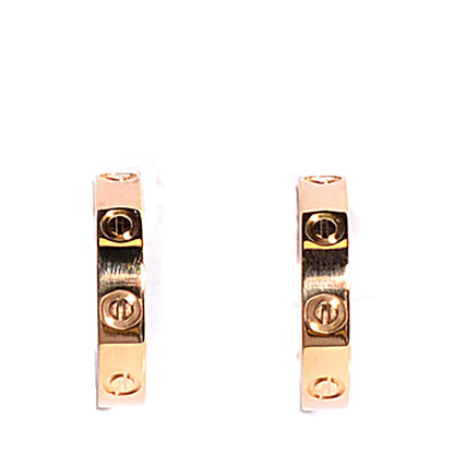 Cartier 18K Yellow Gold Small LOVE Hoop Earrings 1 of 5