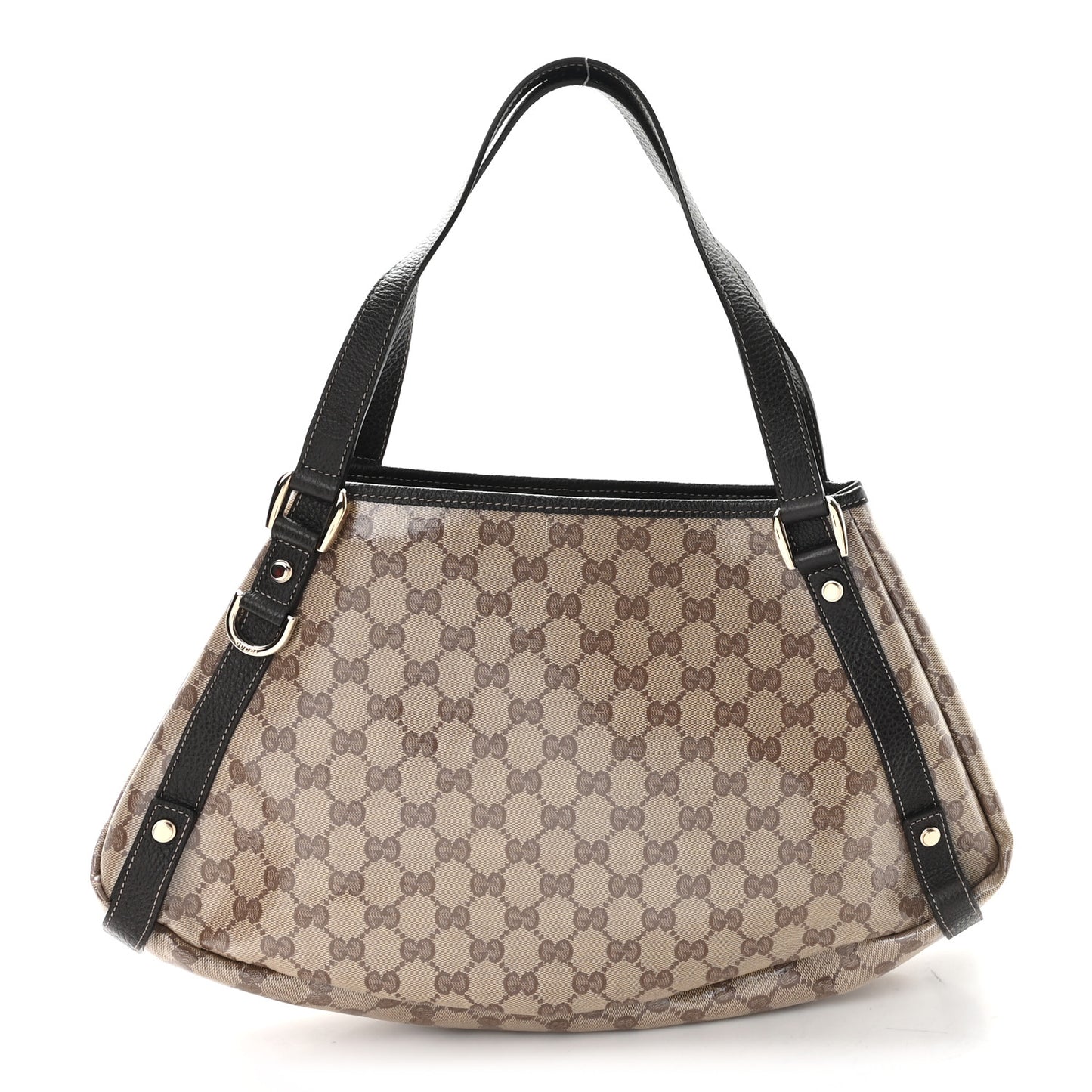 Crystal Monogram Medium Abbey Shoulder Bag Dark Brown