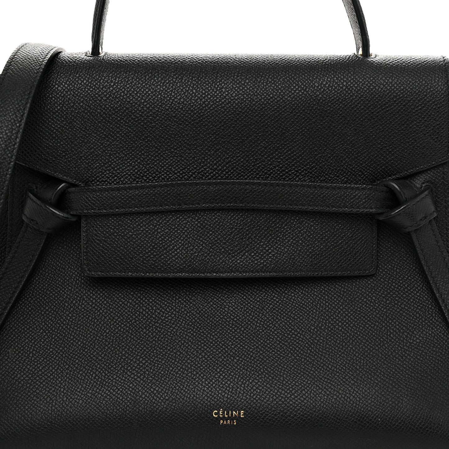 Grained Calfskin Micro Belt Bag Black