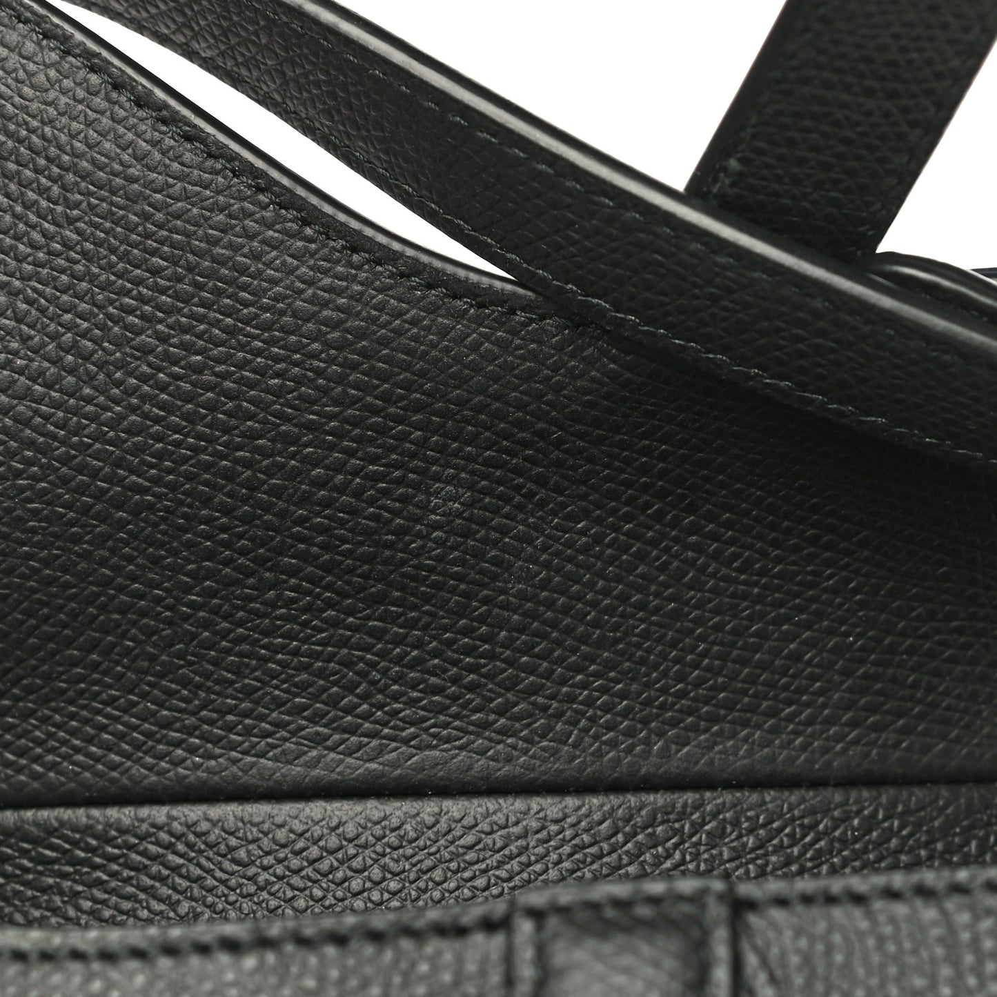 Grained Calfskin Mini Saddle Bag Black