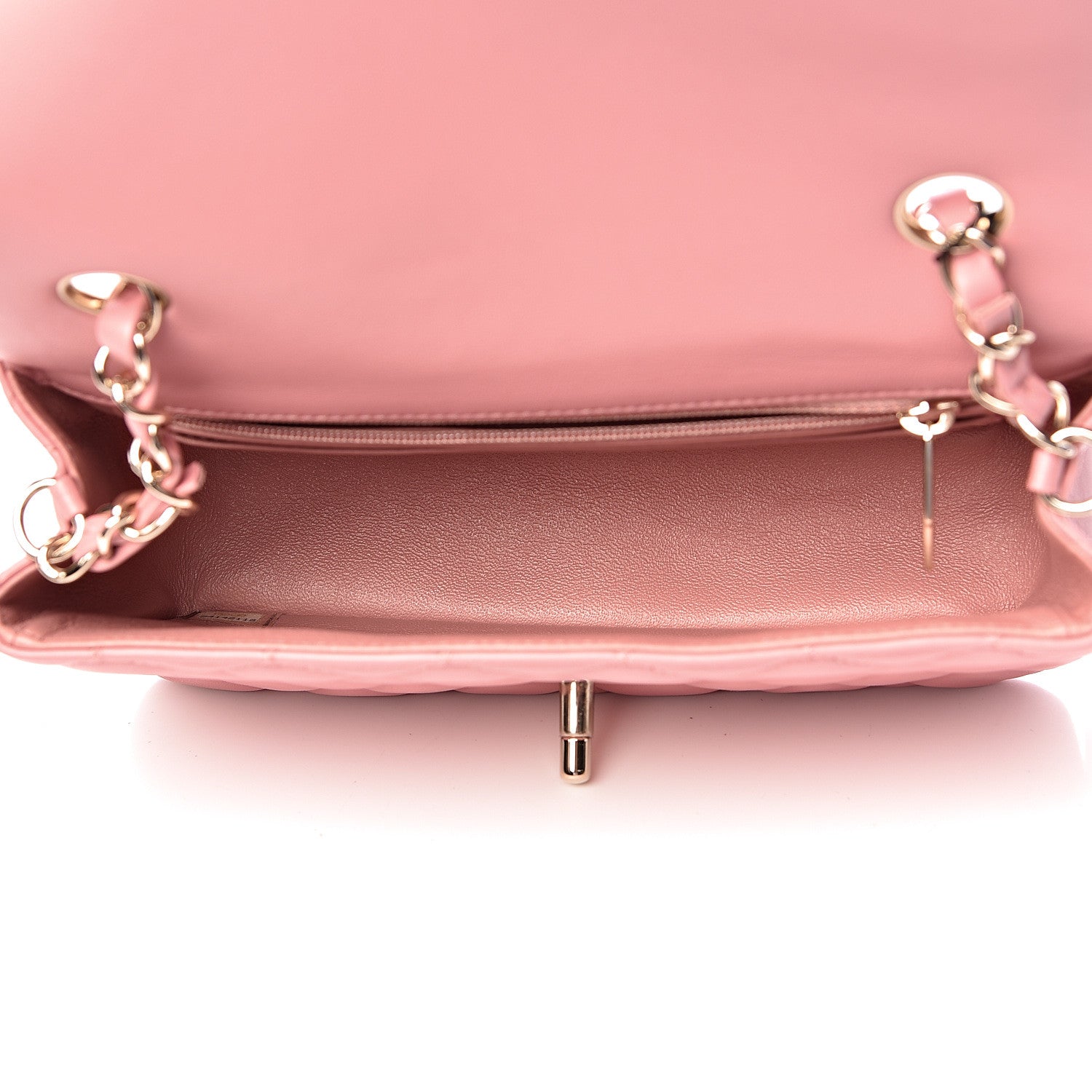 Chanel Lambskin Quilted Mini Rectangular Flap Pink 5 of 10