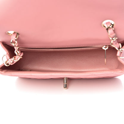 Chanel Lambskin Quilted Mini Rectangular Flap Pink 5 of 10