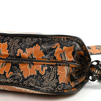 Valentino Garavani Calfskin Floral Print Mime Hobo Brown 8 of 8