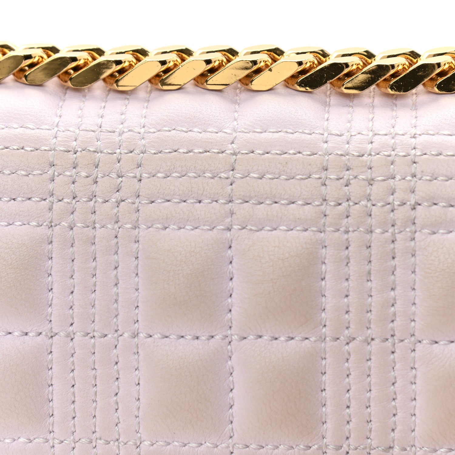 Burberry Lambskin Quilted Small Lola Bag Pale Thistle Soft Fawn 8 of 19
