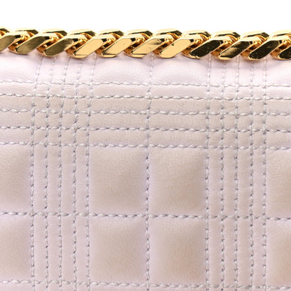 Burberry Lambskin Quilted Small Lola Bag Pale Thistle Soft Fawn 8 of 19