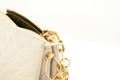 Louis Vuitton Lambskin Embossed Monogram Coussin PM Beige Cream 11 of 11