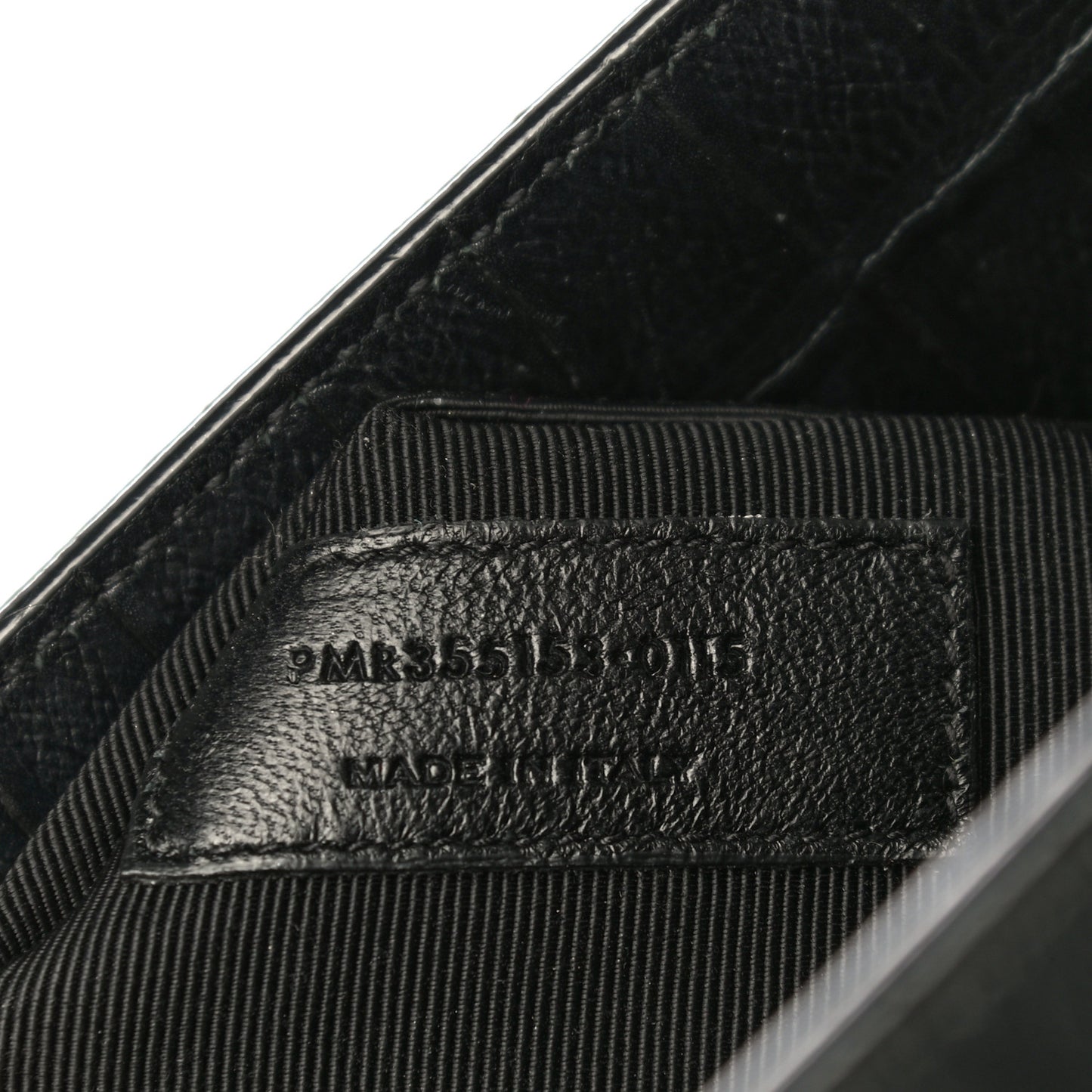Calfskin Crocodile Embossed Small Sac de Jour Black