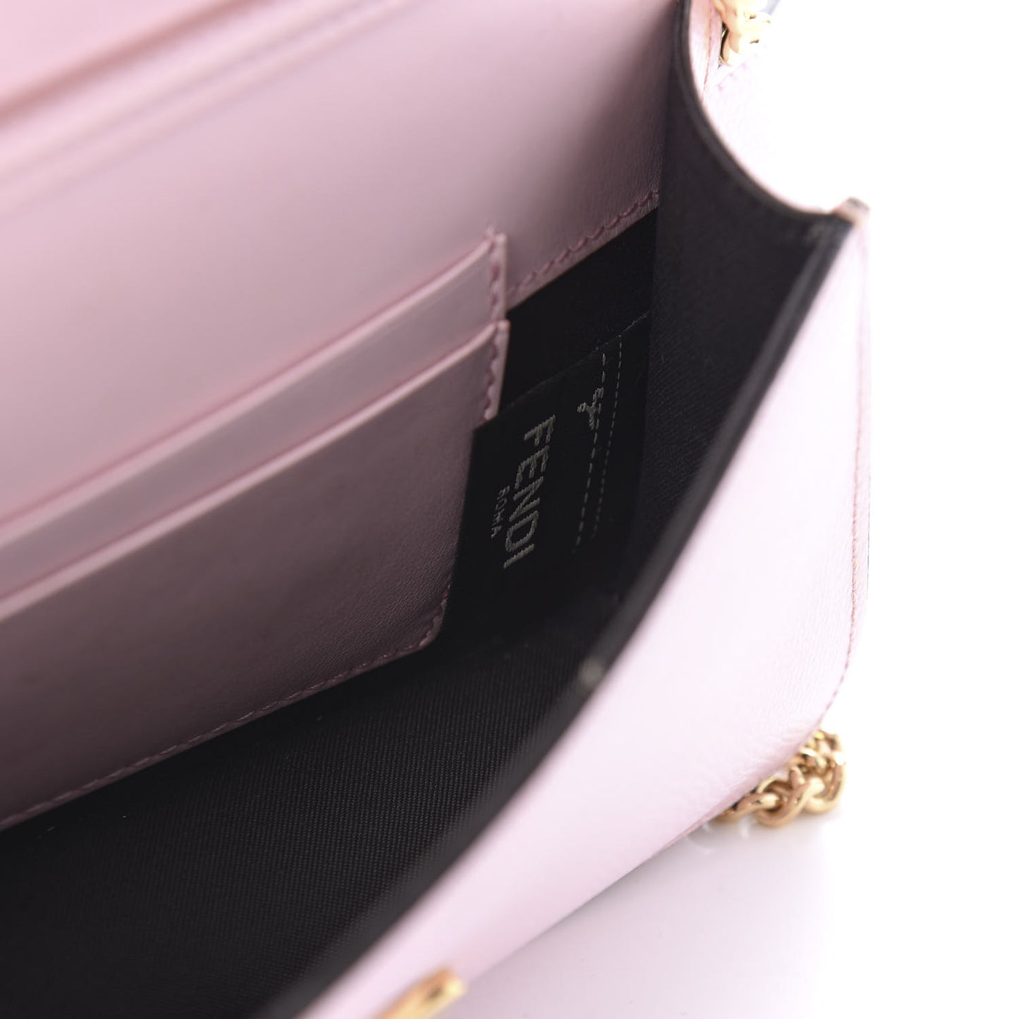 Vitello Cruise F is Fendi Bi-Color FF 1974 Embossed Envelope Belt Bag Maya Black Peonia