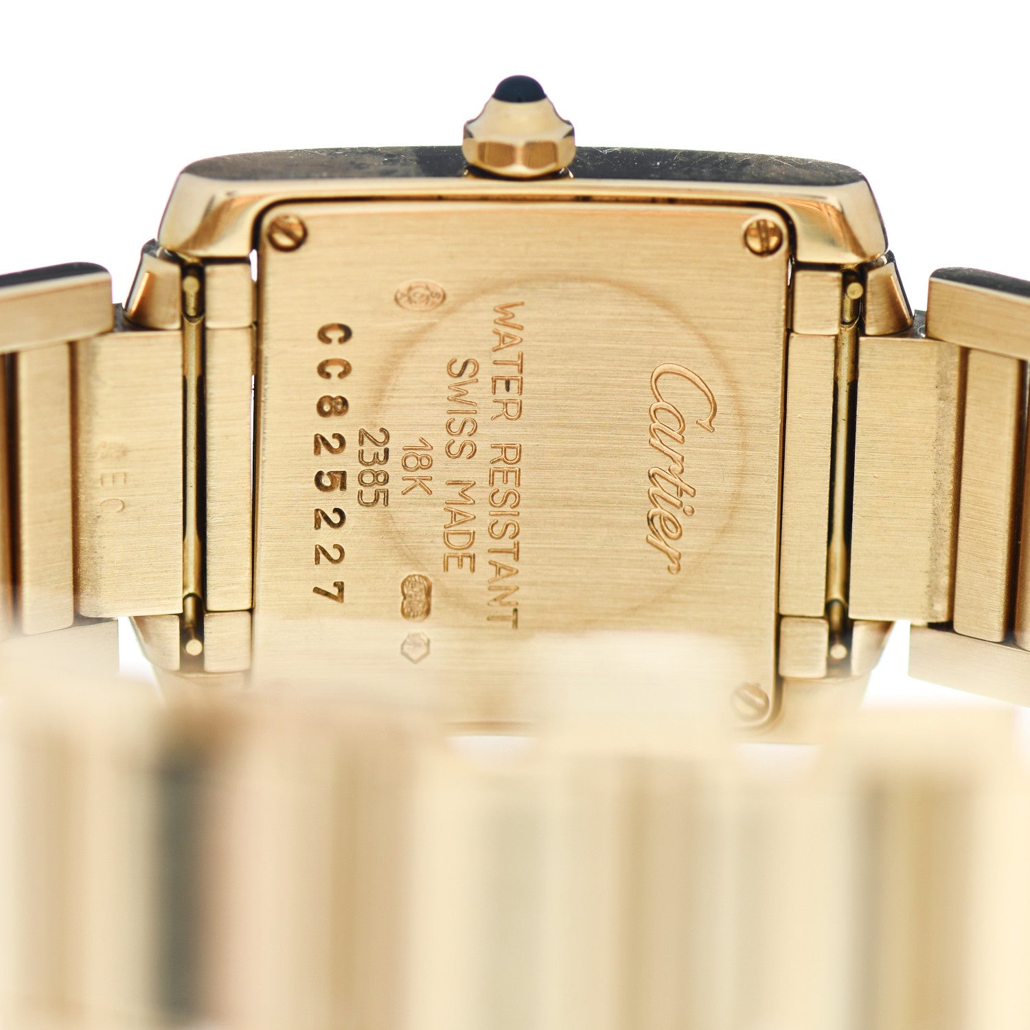Cartier 18K Yellow Gold 20mm Tank Francaise Quartz Watch 4 of 4