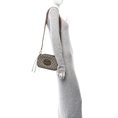 Gucci GG Supreme Monogram Web Neo Vintage Shoulder Bag Beige New Acero Crop 2 of 11
