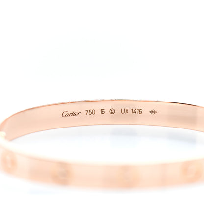 Cartier 18K Pink Gold LOVE Bracelet 16 4 of 5