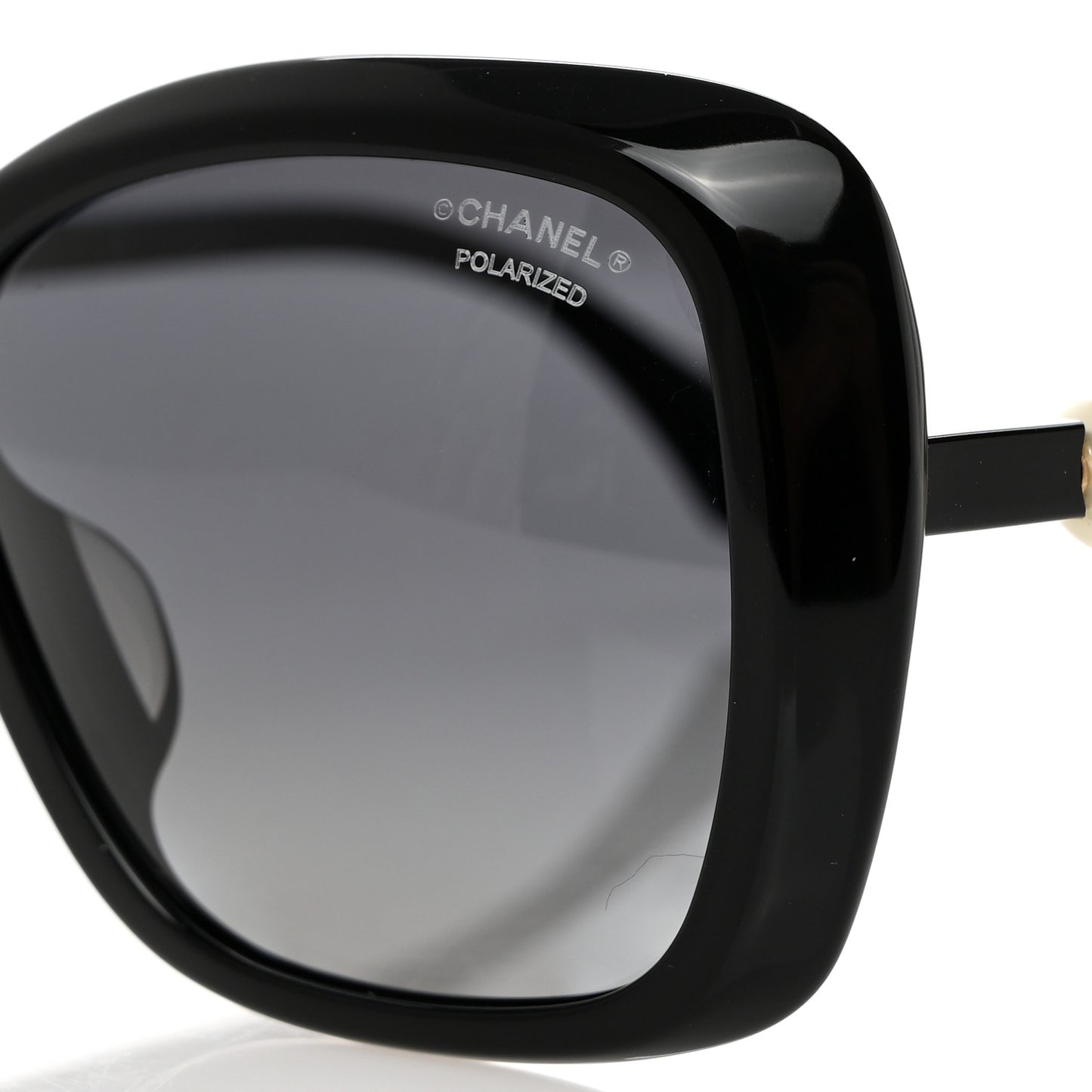 Pearl Polarized Square Sunglasses 5303-H Black