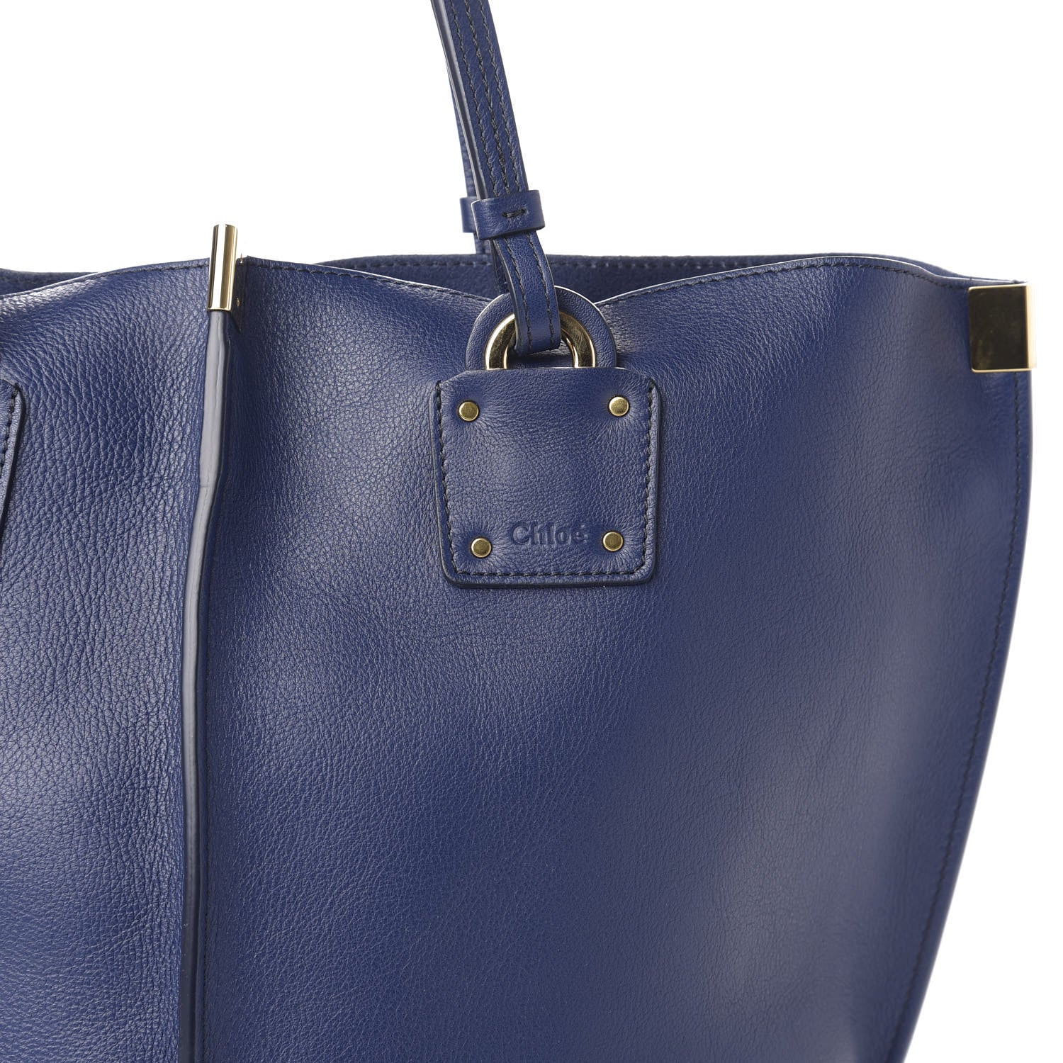 Chloe Smooth Calfskin Medium Vick Tote Captive Blue 10 of 11