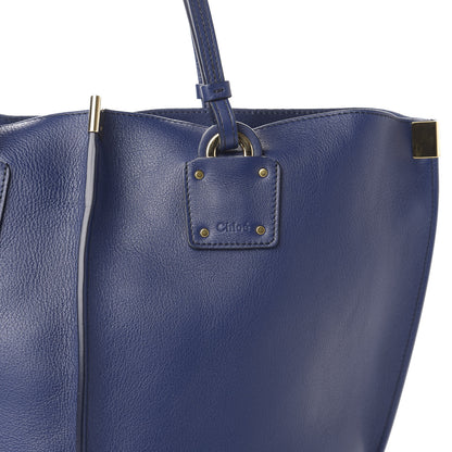 Chloe Smooth Calfskin Medium Vick Tote Captive Blue 10 of 11
