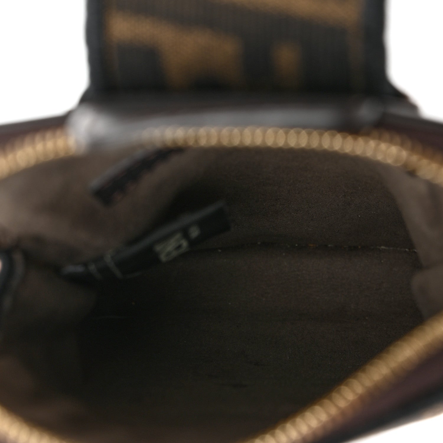 Fendi Fabric Jacquard FF 1974 Cell Pocket Strap You Tobacco Moro Black 4 of 8