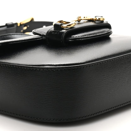Gucci Azalea Calfskin Web Mini Horsebit 1955 Shoulder Bag Black 9 of 10