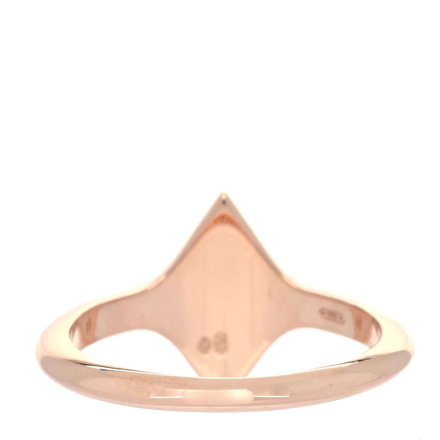 Hermes 18K Rose Gold Gambade H Band Ring 53 6.25 3 of 5