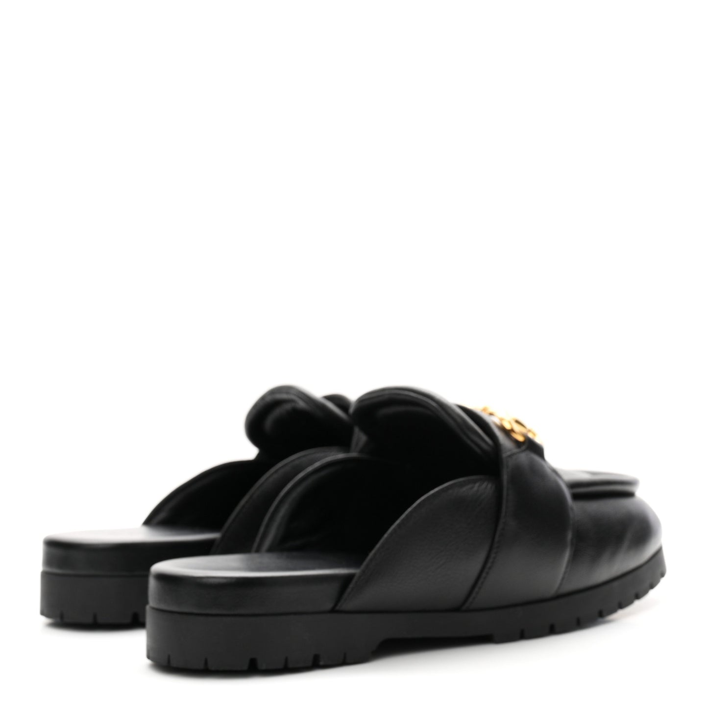Goatskin Auroville Horsebit Mules 39.5 Black