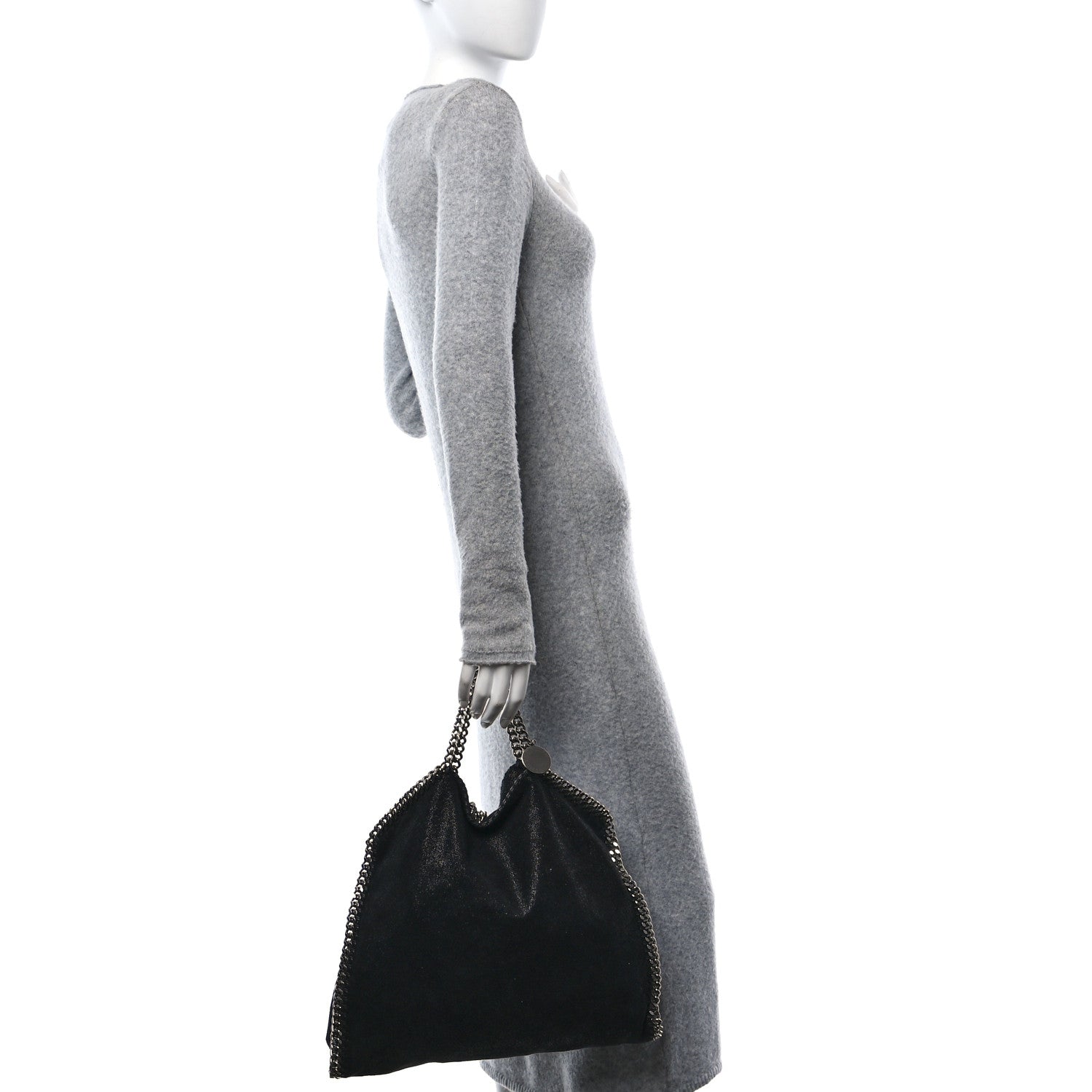 Stella McCartney Shaggy Deer Falabella Fold Over Tote Black 3 of 9