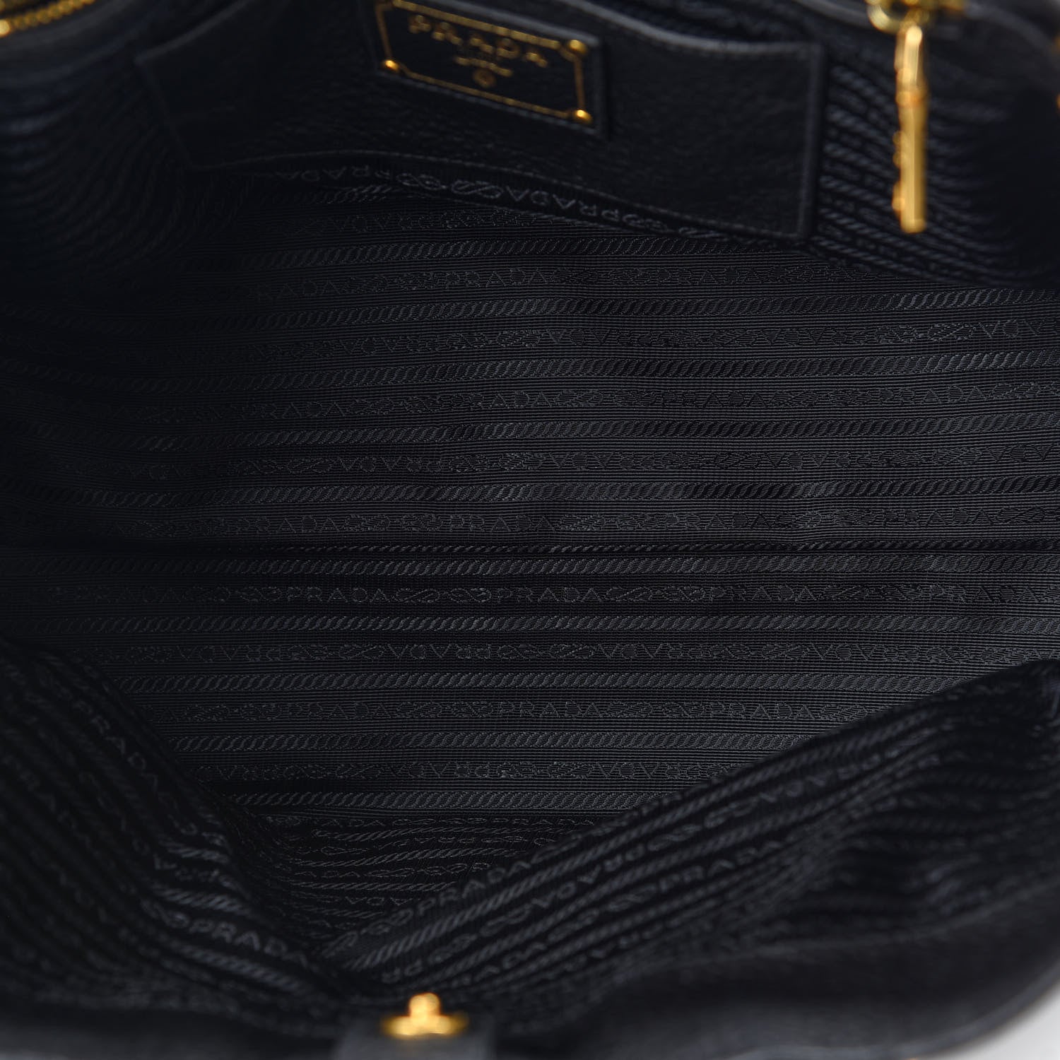 Prada Vitello Daino Top Handle Tote Black 5 of 9