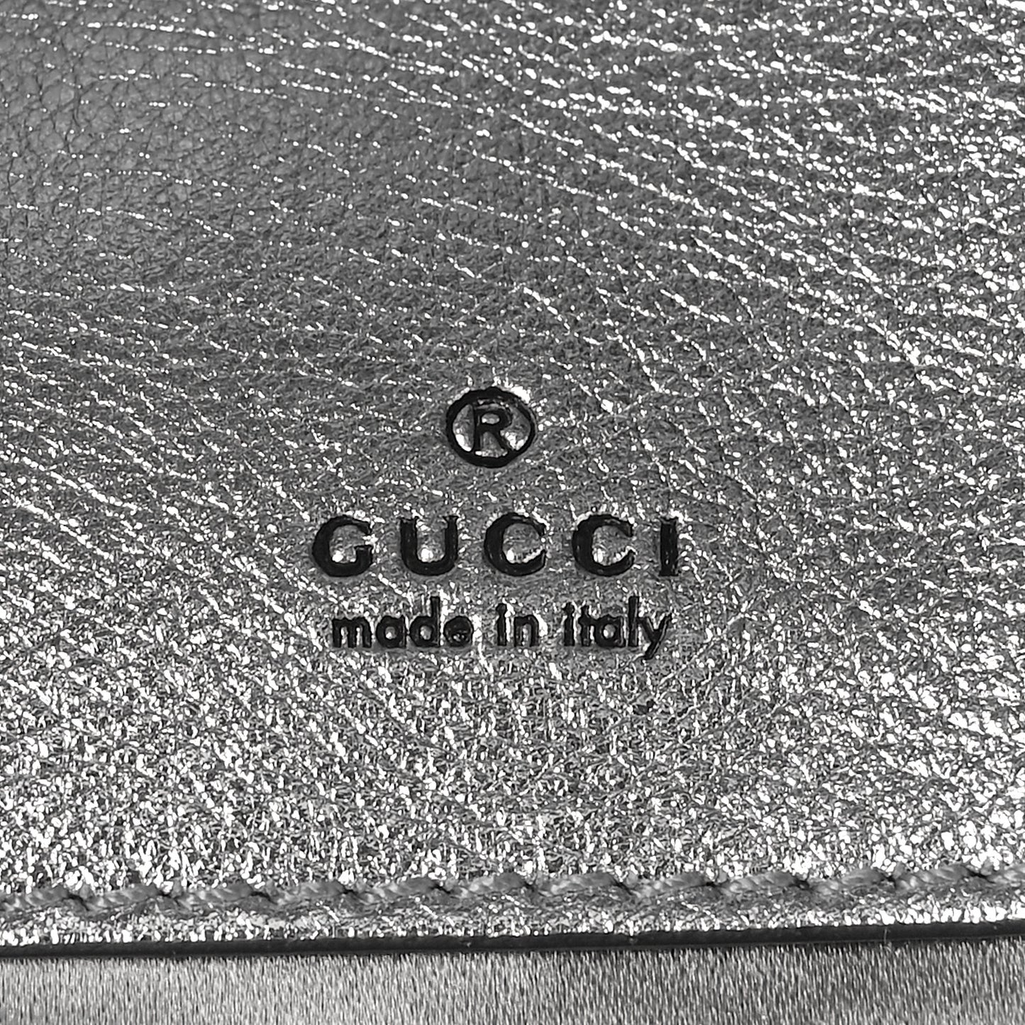 Sequin Mini GG Marmont 2.0 Bucket Bag Silver