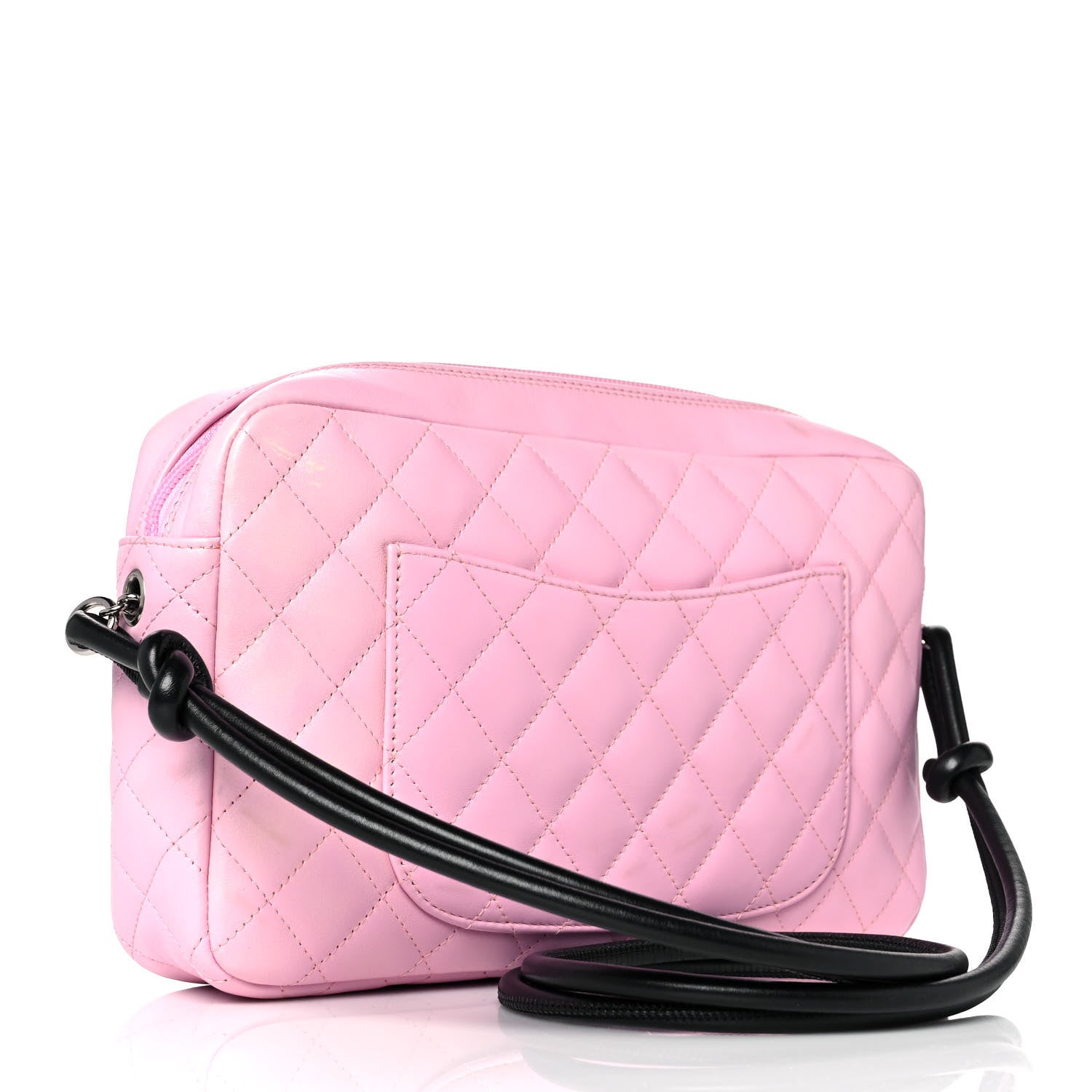Chanel Calfskin Quilted Cambon Camera Case Pink Black 2 of 8