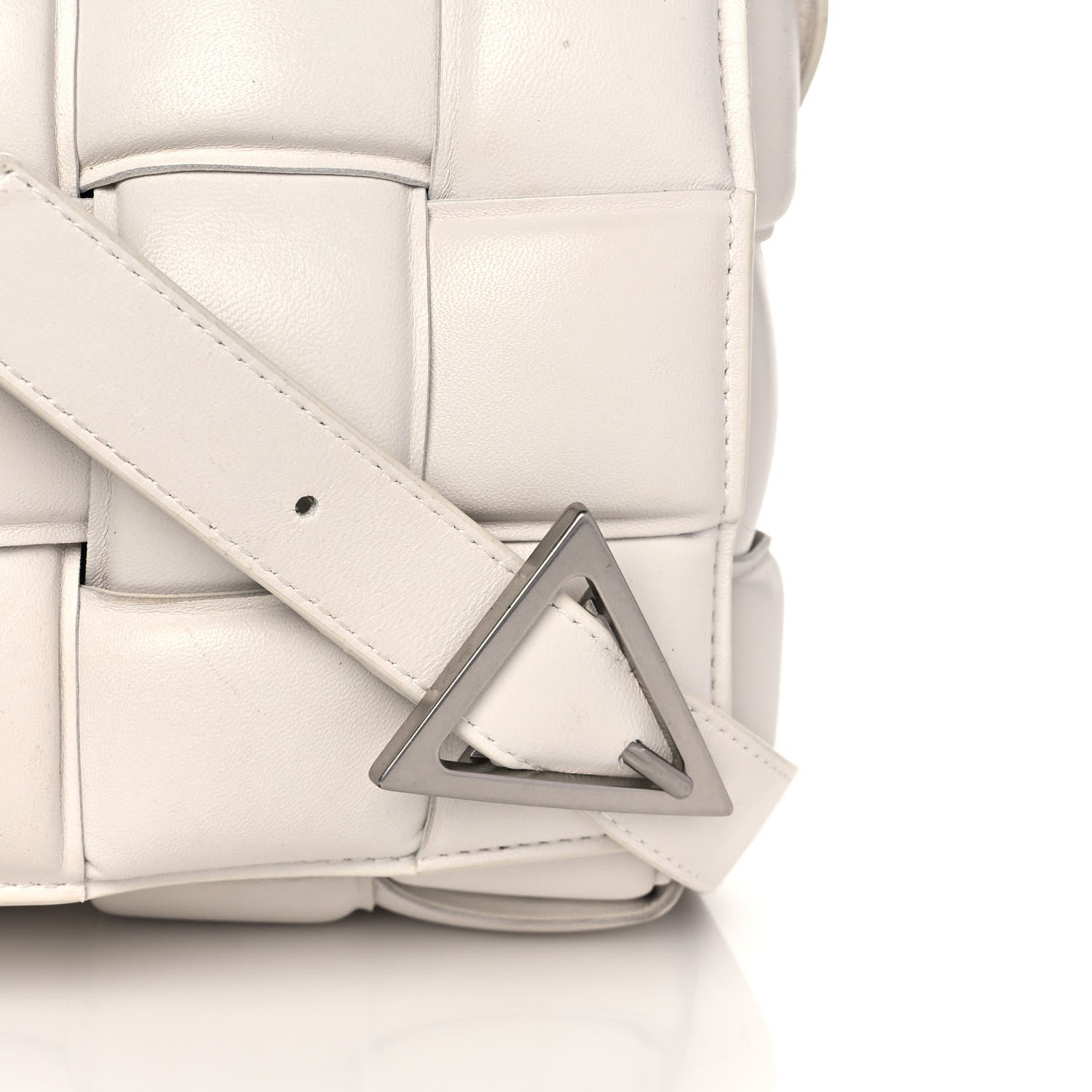 Bottega Veneta Nappa Maxi Intreccio Padded Cassette Crossbody Bag Chalk 9 of 14