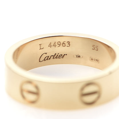 Cartier 18K Yellow Gold 5.5mm LOVE Ring 55 7.25 5 of 5