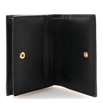 Gucci Dollar Calfskin GG Supreme Monogram GG Marmont Card Case Black Beige Ebony 5 of 7