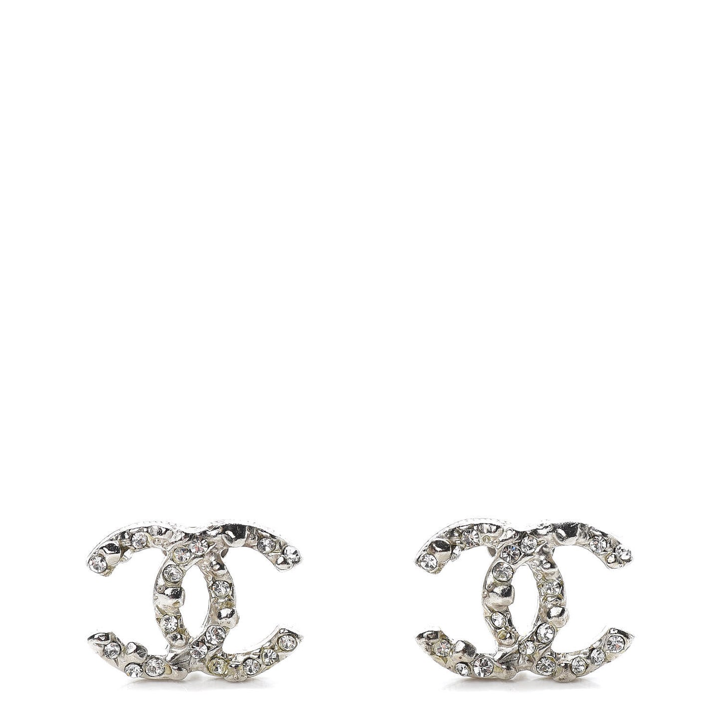 Crystal CC Earrings Silver