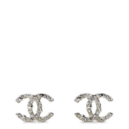 Chanel Crystal CC Earrings Silver 1 of 4