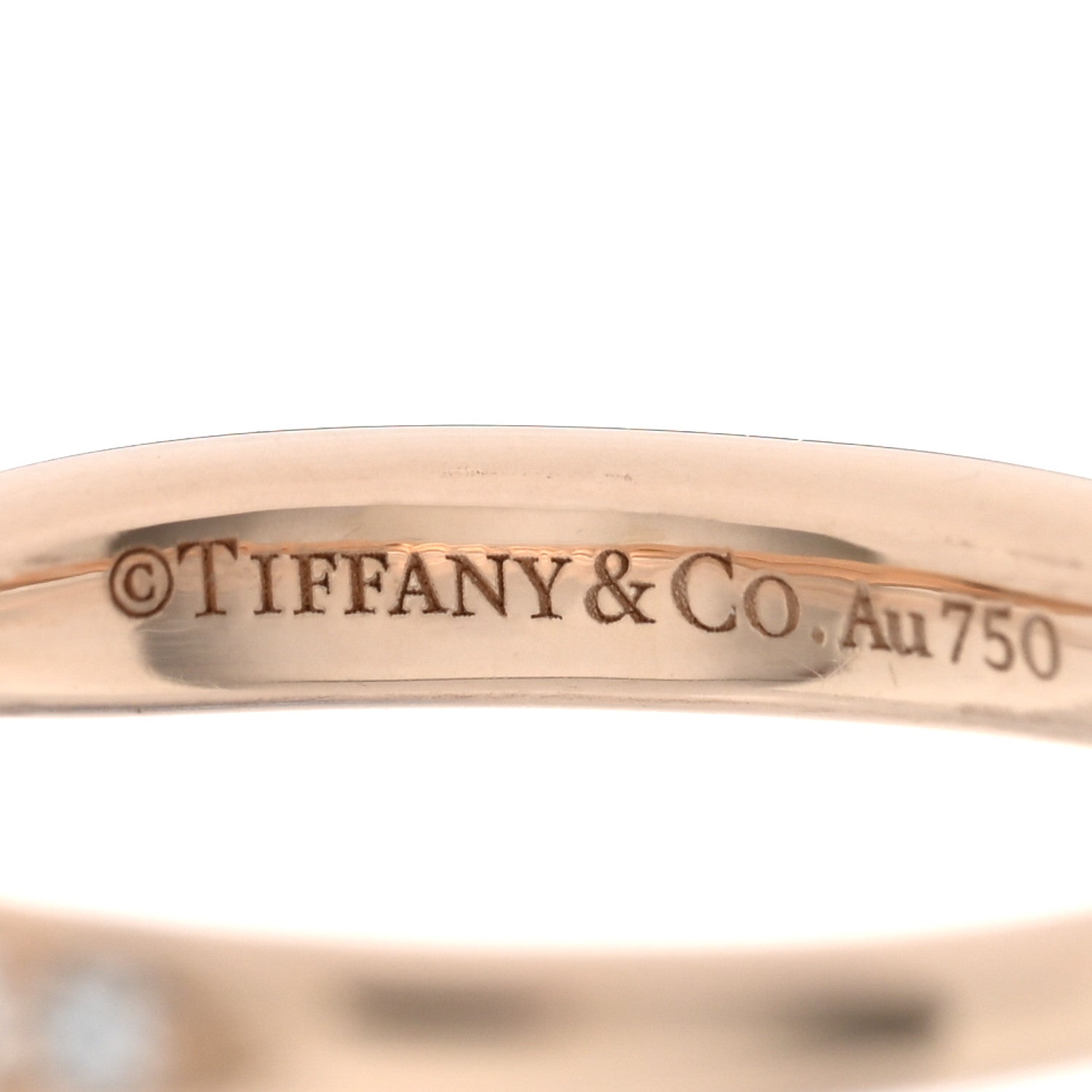 Tiffany 18K Rose Gold Diamond 1.8mm Harmony Band Ring 45 3.5 4 of 5