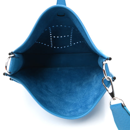 Hermes Taurillon Clemence Evelyne III PM Bleu Frida 5 of 10