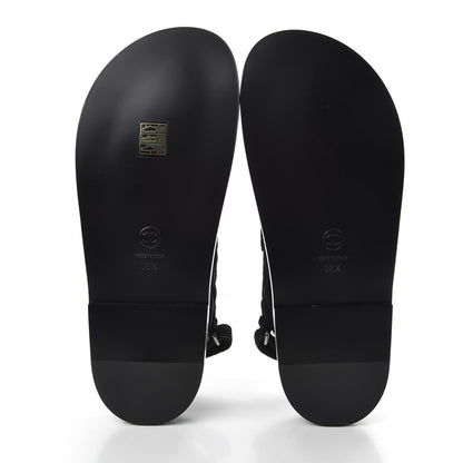 Chanel Mesh Velcro Dad Sandals 38.5 Black 5 of 10