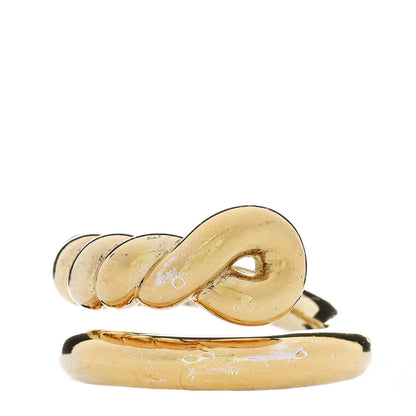 Bottega Veneta Sterling Silver Rope Twist Ring 57 8 Gold 1 of 4