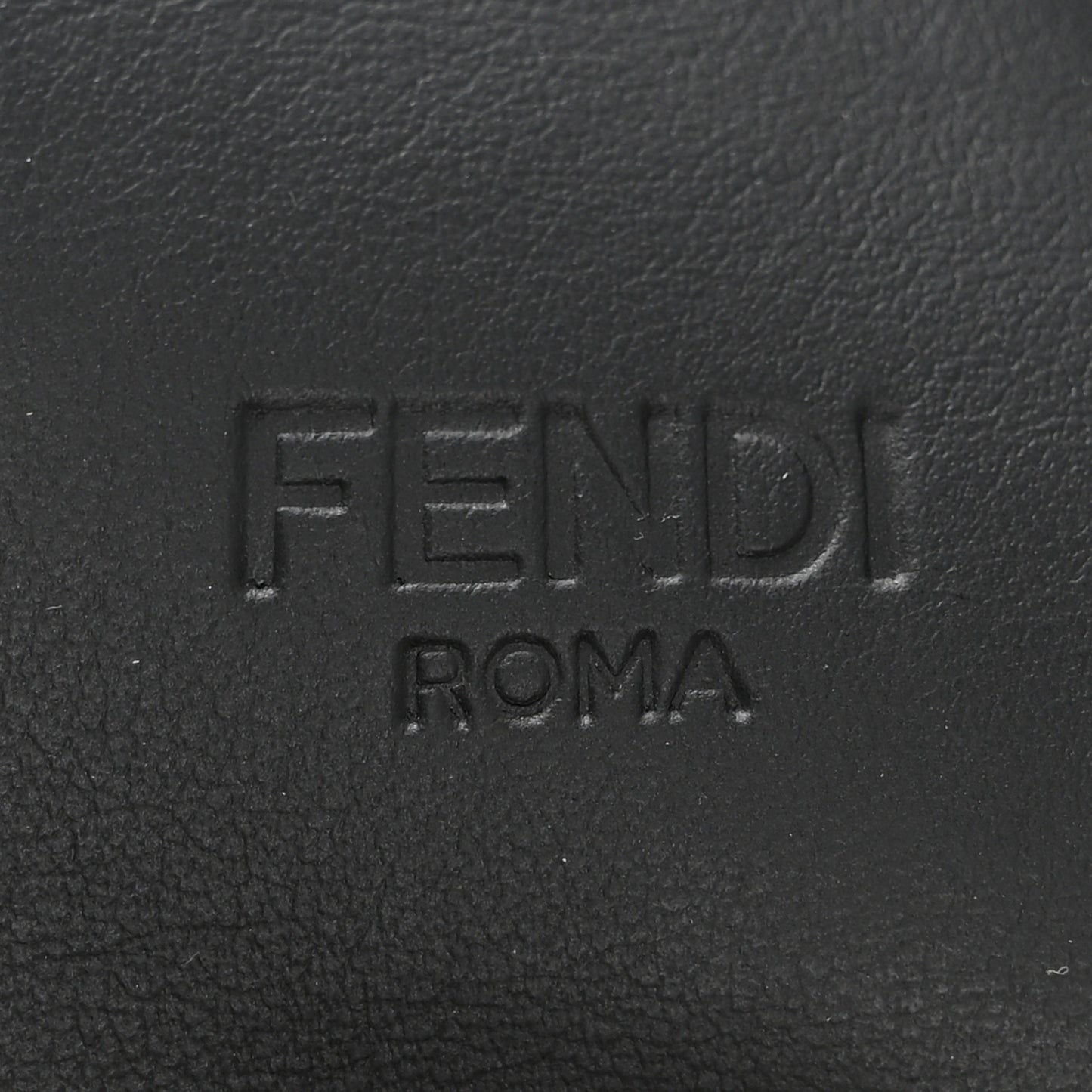 Shearling Calfskin FF Strap Black Tobacco