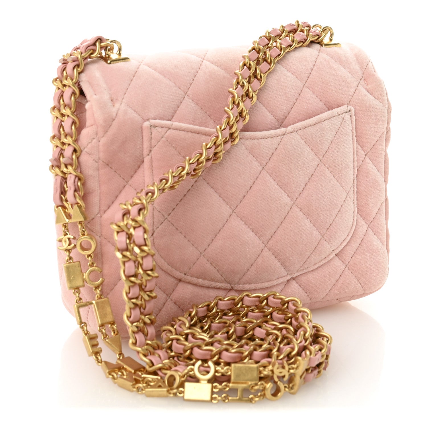 Chanel Velvet Enamel Mini Flap Light Pink 3 of 10