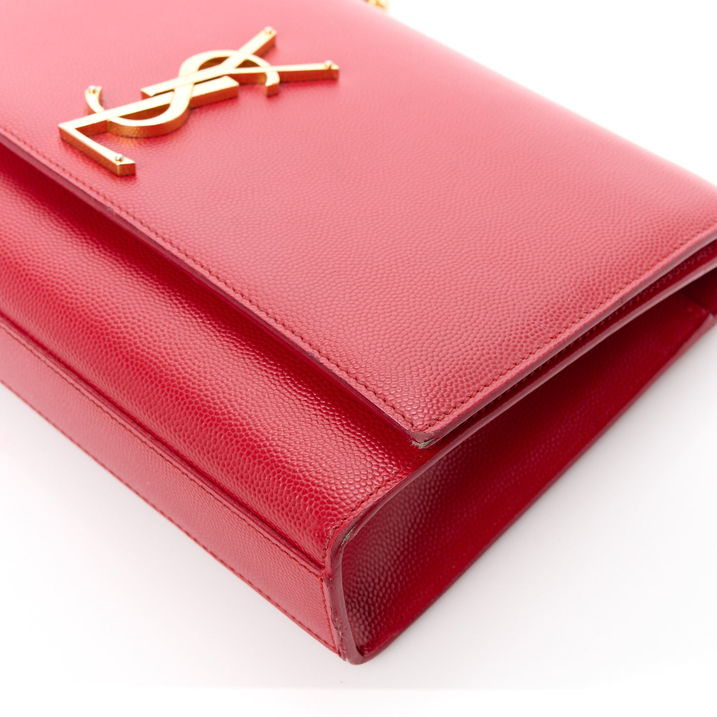 Grain De Poudre Medium Monogram Kate Satchel Red
