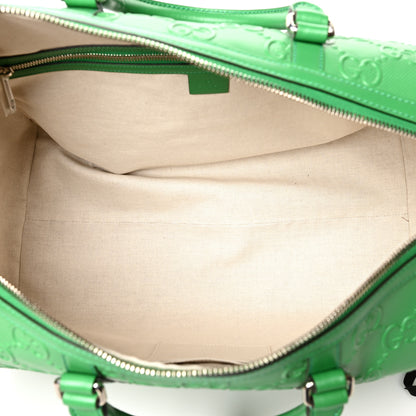 Gucci Calfskin GG Tennis Embossed Duffle Bag New Shamarock 4 of 12