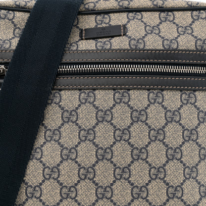 Gucci GG Plus Monogram Selleria Calfskin Medium Messenger Bag Beige Blue 8 of 16