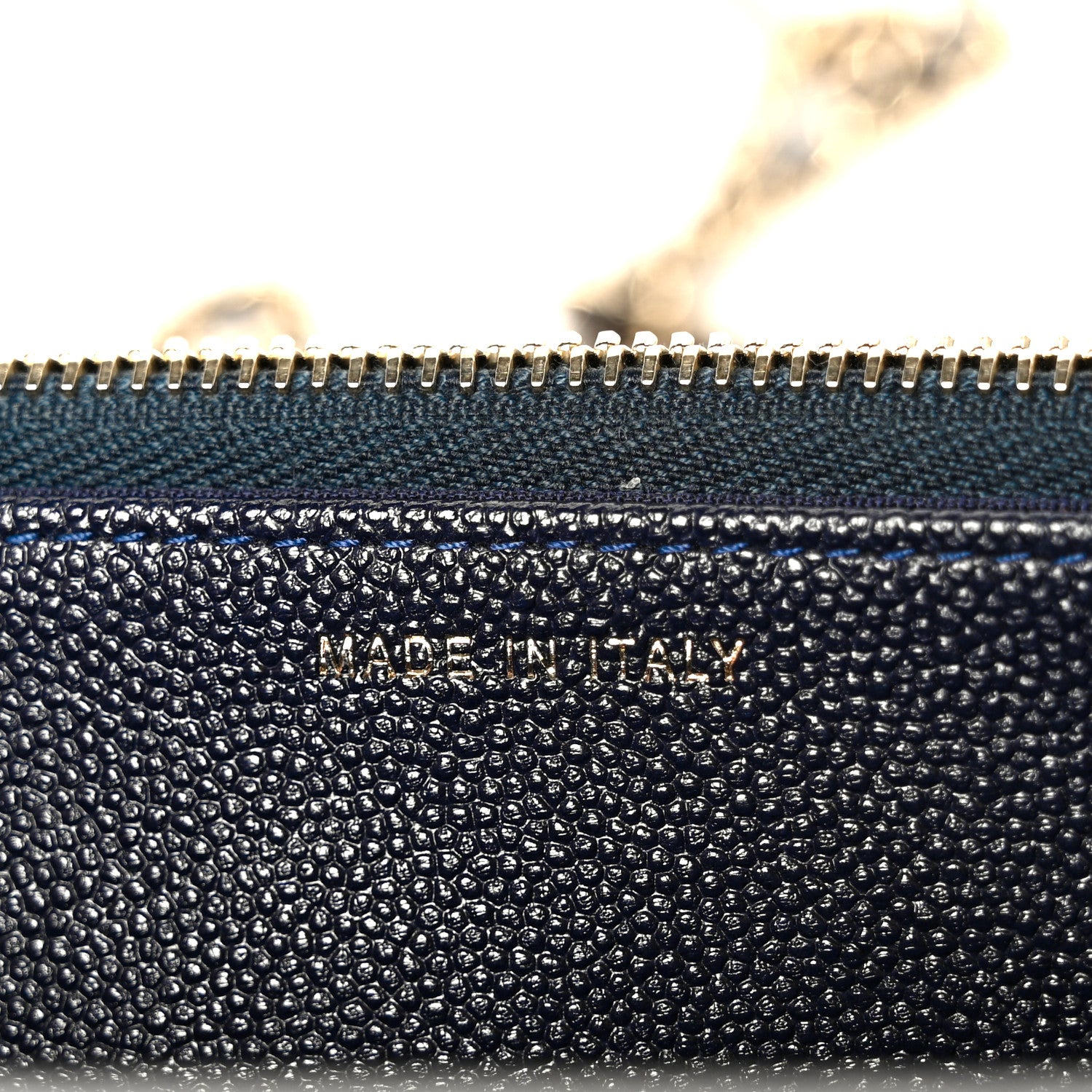 Chanel Caviar Quilted Golden Class Wallet On Chain WOC Navy 7 of 11