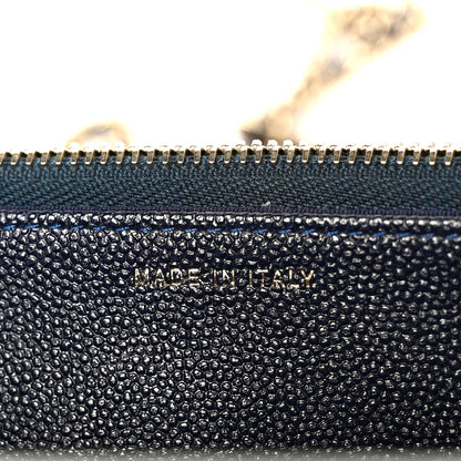 Chanel Caviar Quilted Golden Class Wallet On Chain WOC Navy 7 of 11