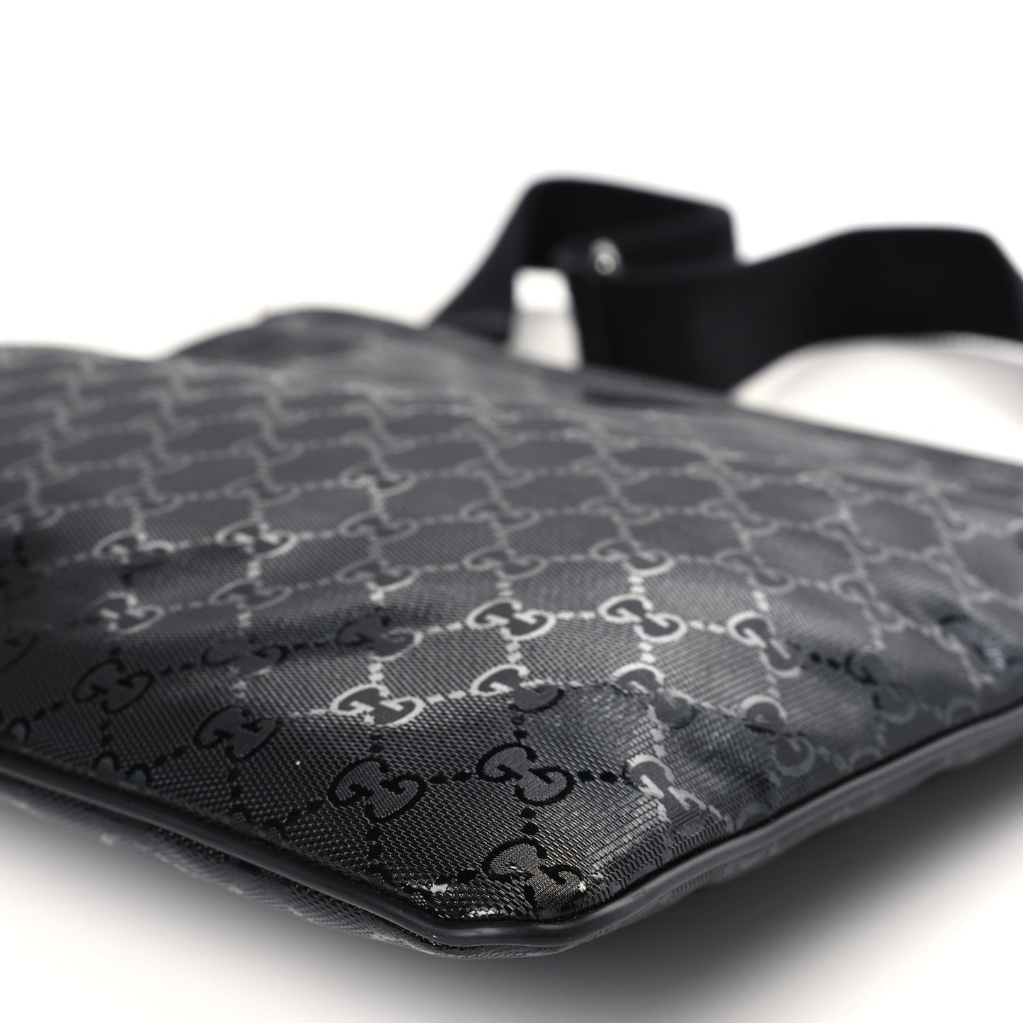 Imprime Monogram Medium Flat Messenger Bag Black