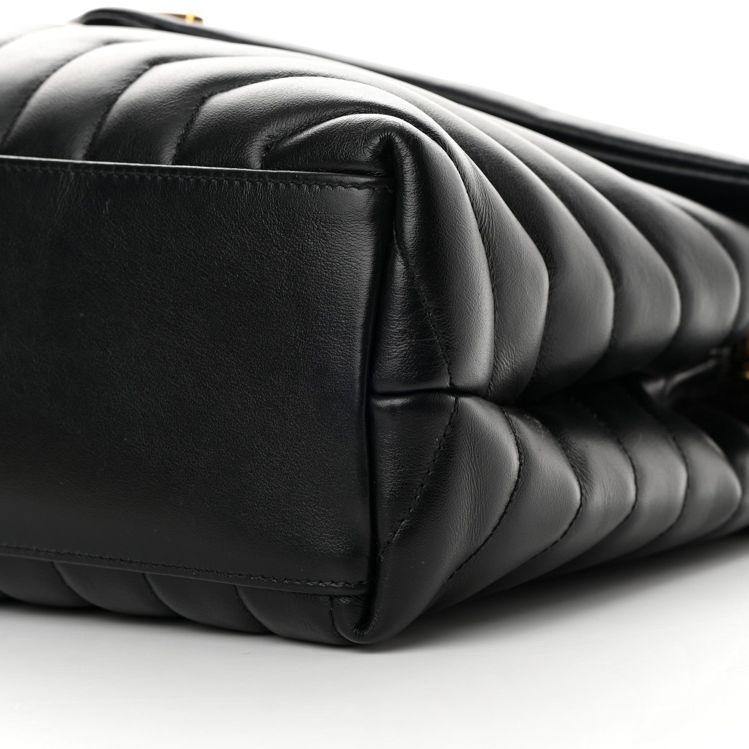 Saint Laurent Calfskin Y Quilted Monogram Medium Loulou Chain Satchel Black 10 of 12