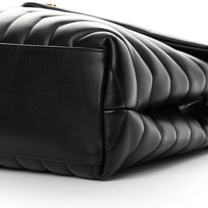 Saint Laurent Calfskin Y Quilted Monogram Medium Loulou Chain Satchel Black 10 of 12