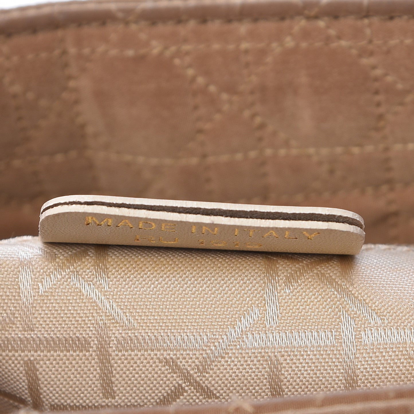 Nylon Cannage Medium Lady Dior Beige