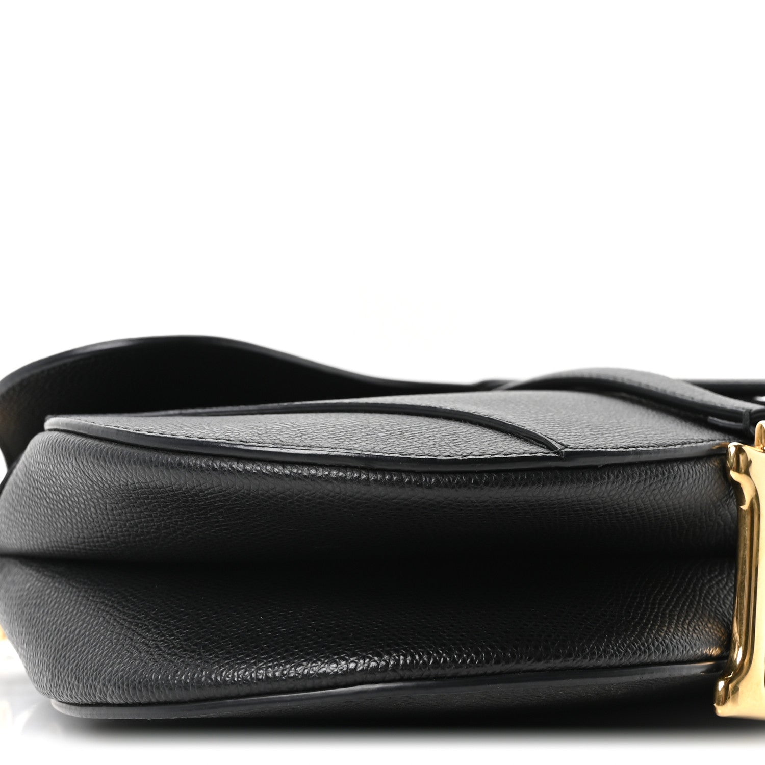 Christian Dior Grained Calfskin Saddle Bag Black 1860755