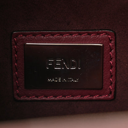 Fendi Calfskin Elaphe Lace Up Medium Peekaboo Iconic Satchel Bordeaux Beige Verde 7 of 11